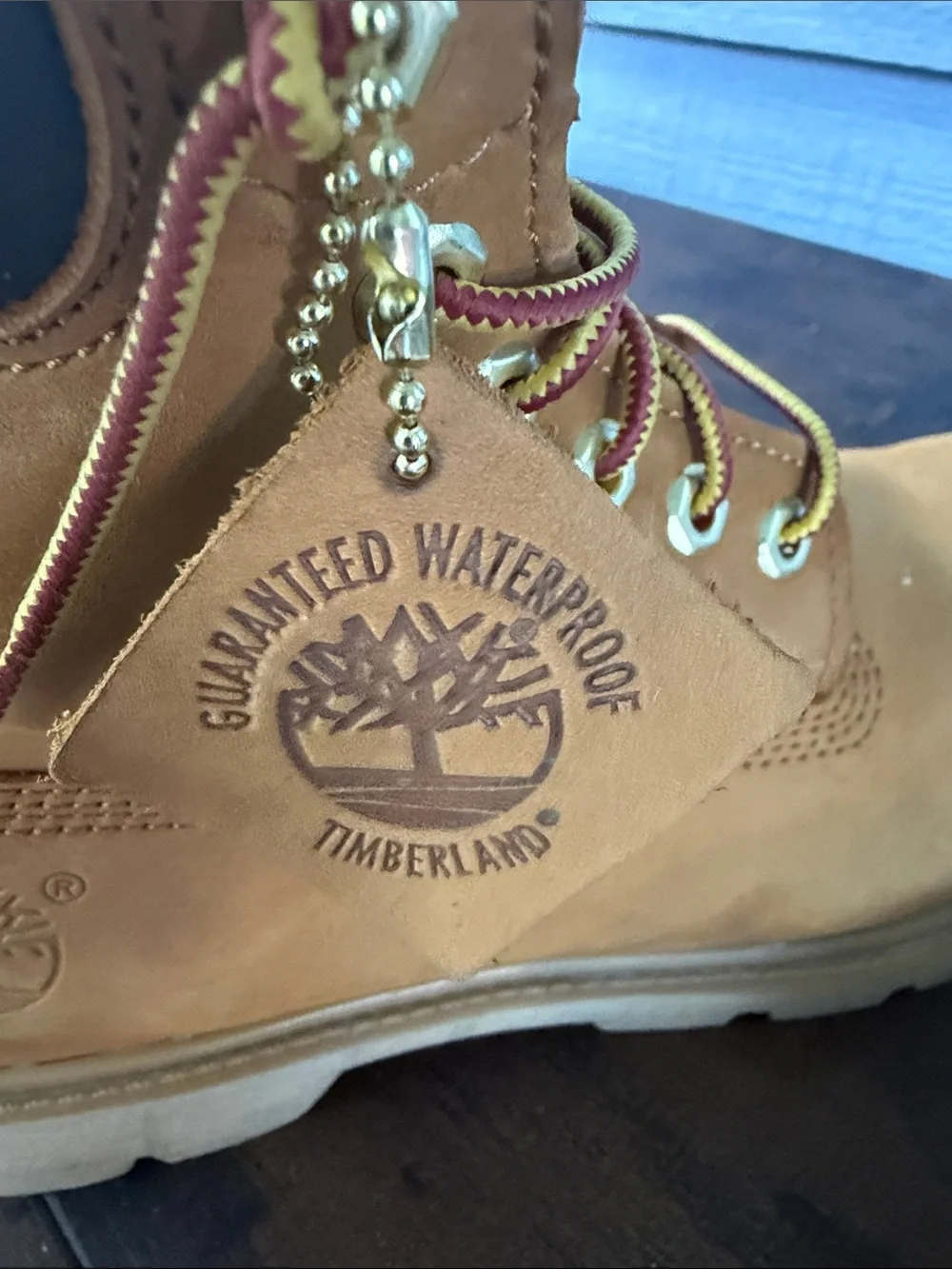 Timberland Wheat Suede Lace-Up Work Boots with Padded Collar
